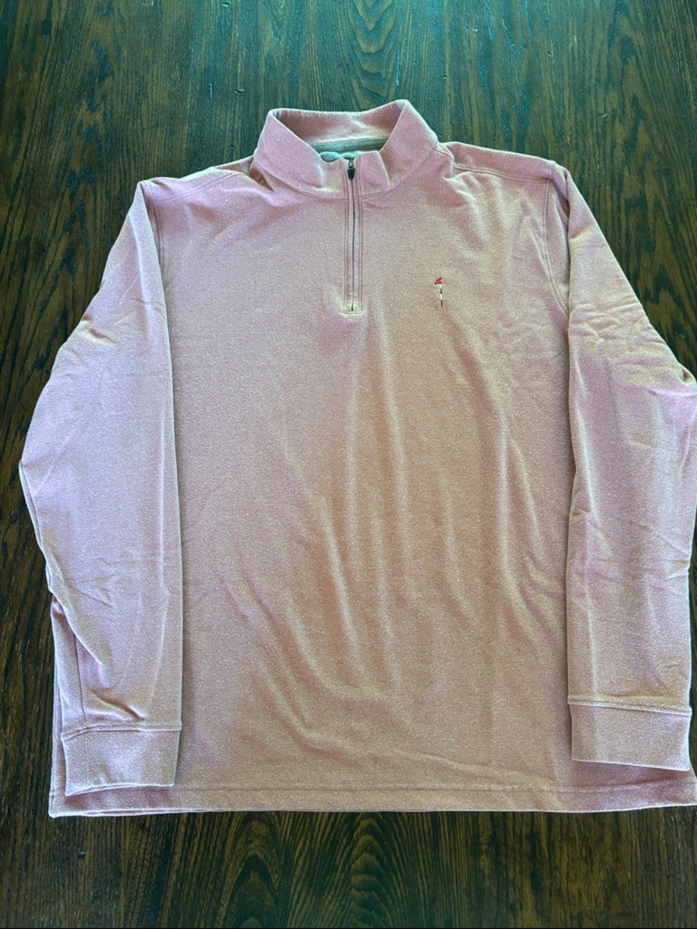johnnie-O Men's Light Pink Quarter-Zip Pullover Sweater